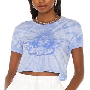 EUC Boys Lie Lady Butterfly tie dye cropped tee